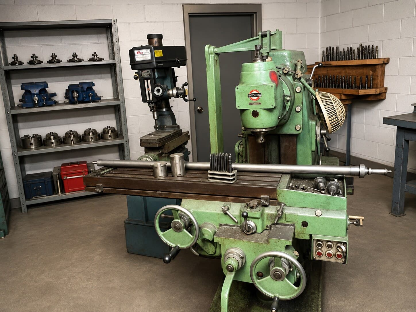 Horizontal milling machine on the shop floor